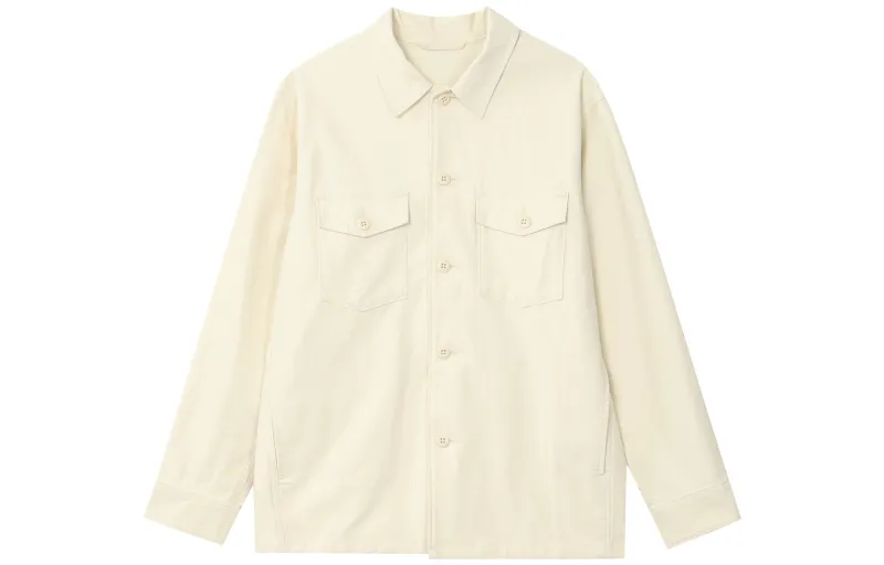 UNIQLO Jackets Unisex Ivory Lapel Moderate Other