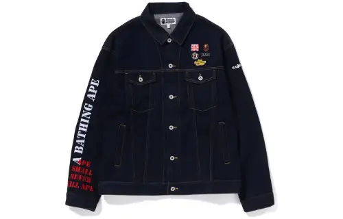 Bape Multi Motif Loose Fit Denim Jacket