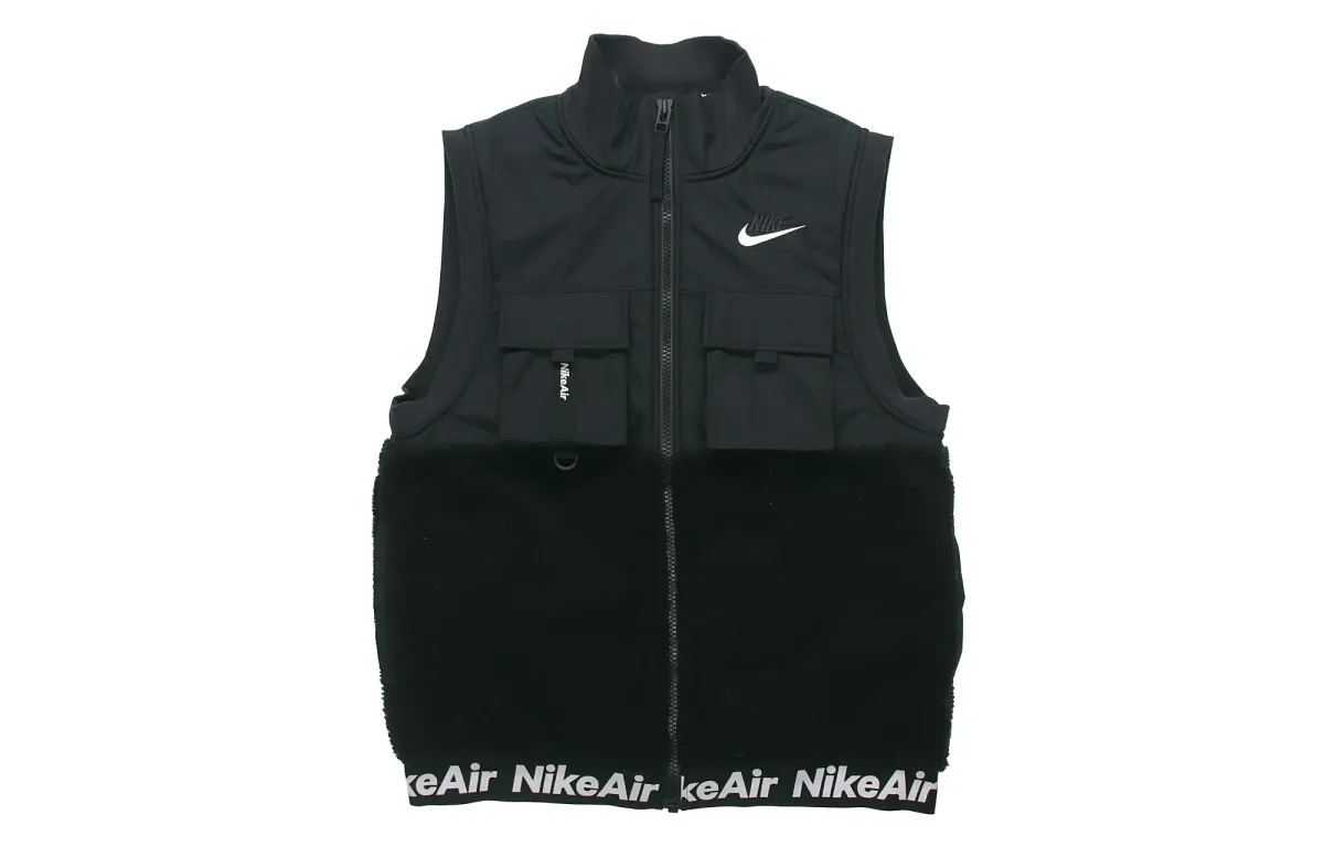 Nike Vests Men's Black Stand Collar Thickened Urban Techwear