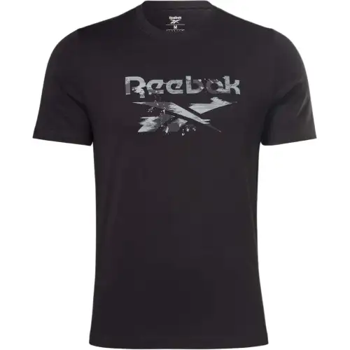 Reebok T Shirts Men's Black Crew Neck Moderate