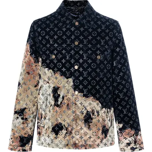 LOUIS VUITTON Monogram Bleached Denim Jacket