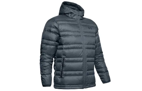 Under Armour Down Jackets Men's Gray Hooded Moderate Other