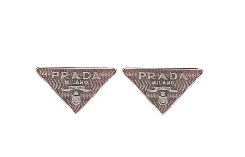PRADA Stud Earrings Women's Silver