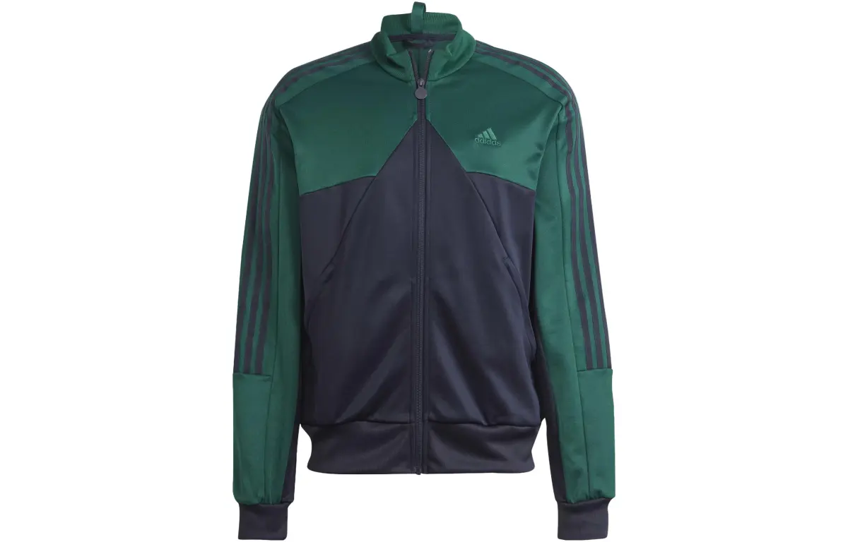 Adidas Jackets Men's Ink Blue Stand Collar Moderate Straight Fit