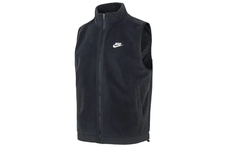 Nike Vests Men's Black Stand Collar Moderate Other