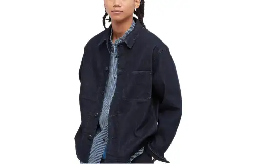 UNIQLO SS22 Denim Jacket Unisex Dark Blue