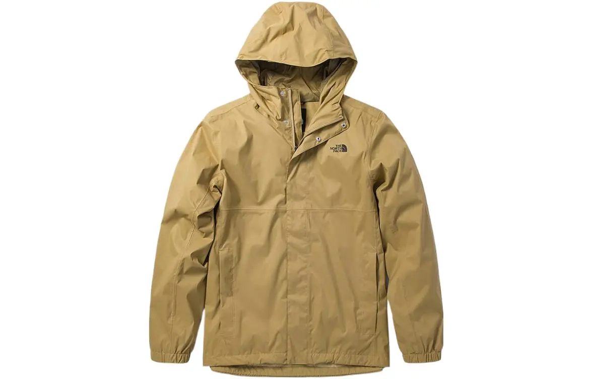 THE NORTH FACE Windbreaker Jackets Men's Khaki Hooded Moderate