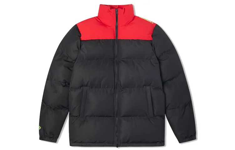 Converse Puffer Jacket Men's Red Black Multicolor