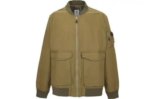 Timberland Jackets Men's Army Green Baseball Collar Moderate Other