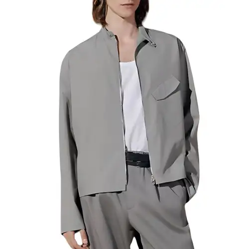 HERMES SS24 Jackets & Coats Men's Gray Light Color