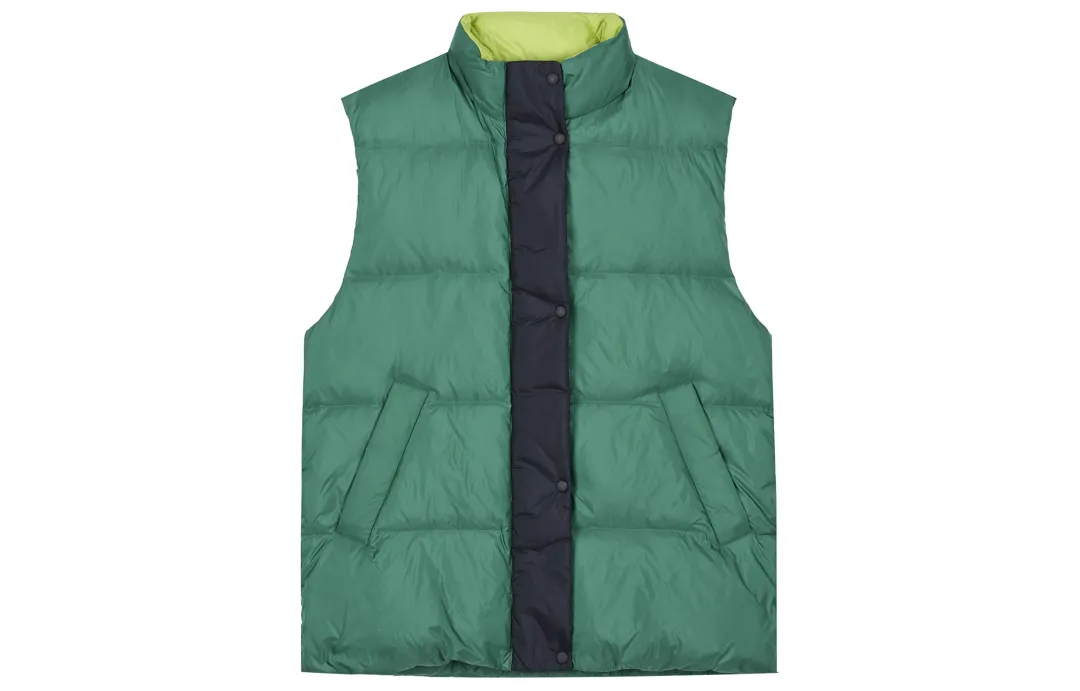 UNIQLO Vests Unisex Turquoise Stand Collar Moderate Other