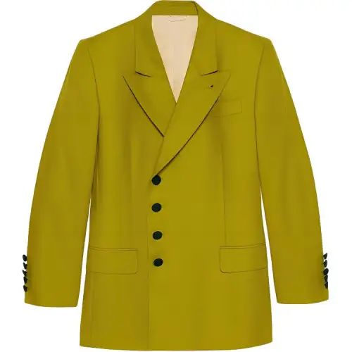 GUCCI SS22 Business Suit Coat Men's Yellow Green