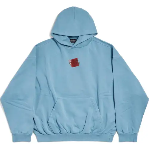 Balenciaga Sweatshirt Regular Fit Men's Blue Gray