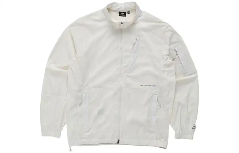 New Balance Jackets Men's White Stand Collar Moderate Other