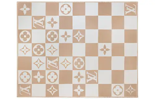 LOUIS VUITTON /Louis Vuitton Lv Checkmate Practical Blanket Air Conditioning Blanket Beige