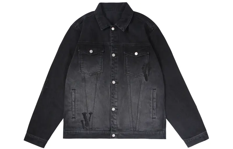 VLONE SS23 Denim Jackets Unisex Lapel Moderate Straight Fit