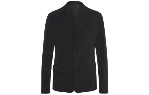 PRADA Business Suits Men's Black Suit Collar Moderate Business Suit