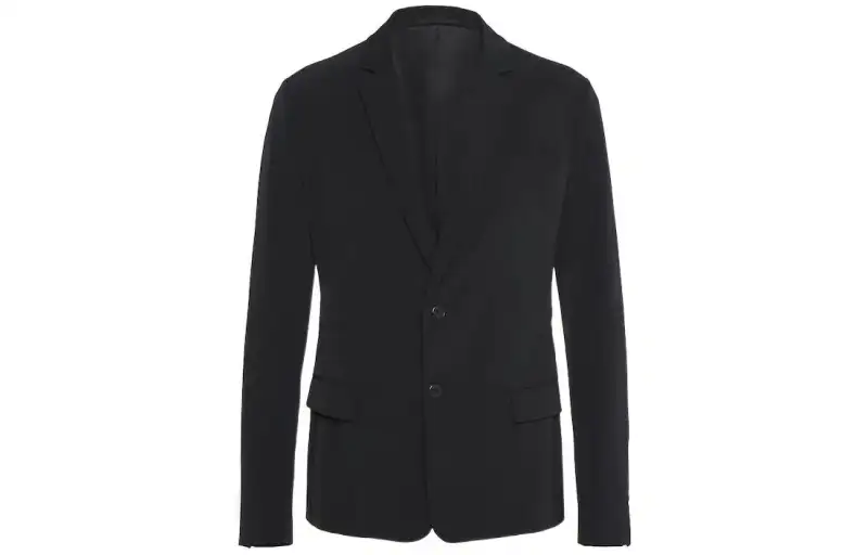 PRADA Business Suits Men's Black Suit Collar Moderate Business Suit