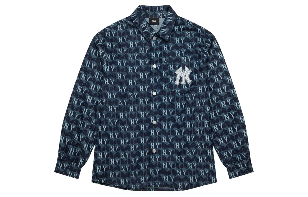 MLB New York Yankees Denim Jacket Unisex Dark Marine Blue