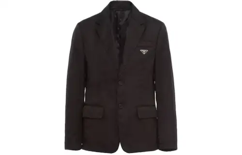 PRADA Logo plaque Single breasted Blazer
