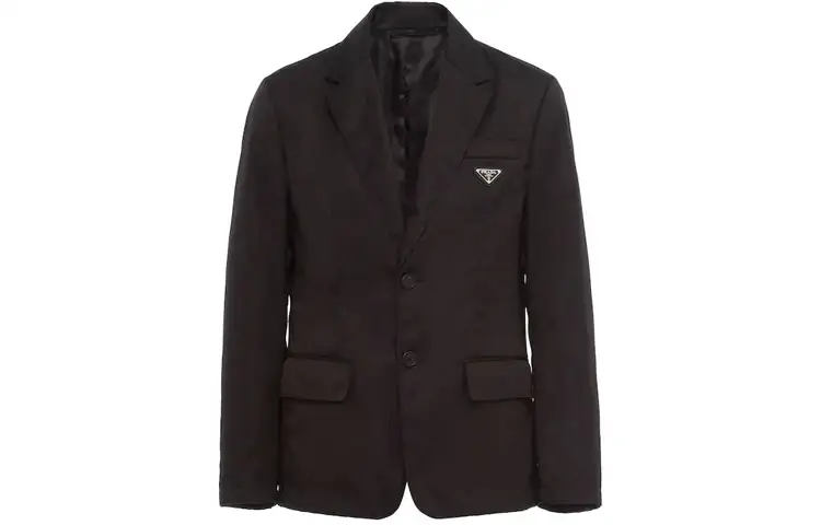PRADA Logo plaque Single breasted Blazer