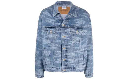 Vetements logo-print denim jacket
