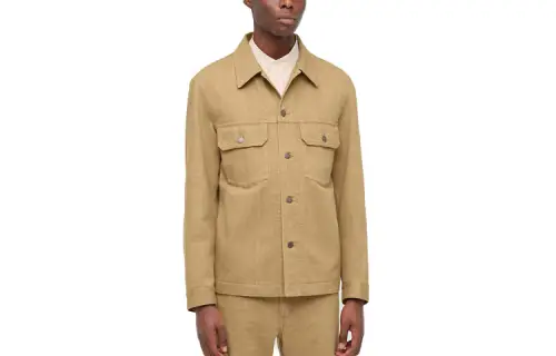 UNIQLO U Collection Jackets Men's Dark Beige Lapel Moderate Other