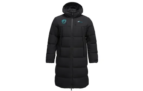 Li Ning Sports Basketball Collection Down Jackets Men's Black Hooded Moderate Other
