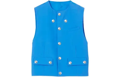 Burberry Vests Men's Vivid Blue Crew Neck Moderate Other