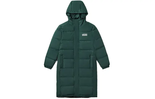 Vans Down Jackets Unisex Dark Green Hooded Moderate Other