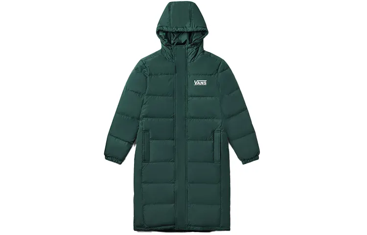 Vans Down Jackets Unisex Dark Green Hooded Moderate Other