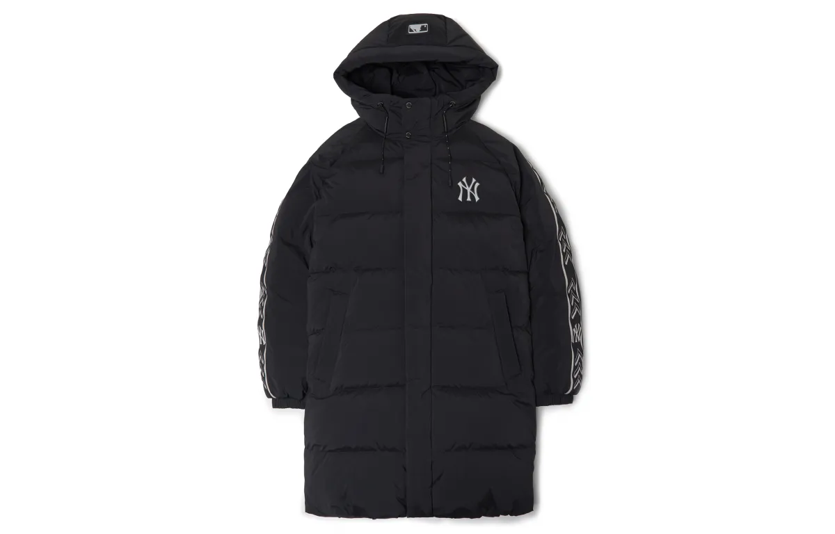 MLB Down Jackets Unisex Black Hooded (Non-detachable) Thickened