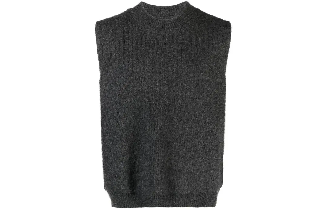 Maison Margiela Vests Men's Gray Crew Neck