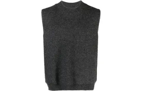 Maison Margiela Vests Men's Gray Crew Neck