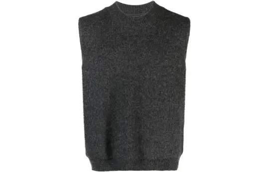 Maison Margiela Vests Men's Gray Crew Neck