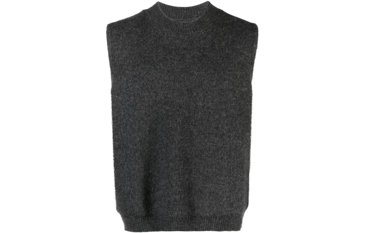 Maison Margiela Vests Men's Gray Crew Neck