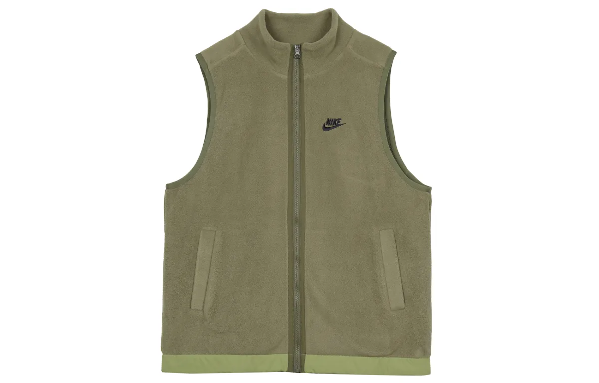 Nike Vests Men's Green Stand Collar Moderate Other