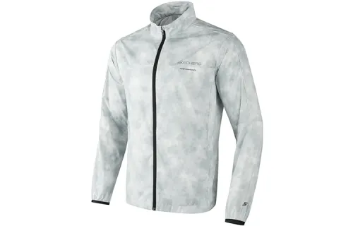 Skechers Jackets & Coats Men's Cloud Mist All Over Print Gray