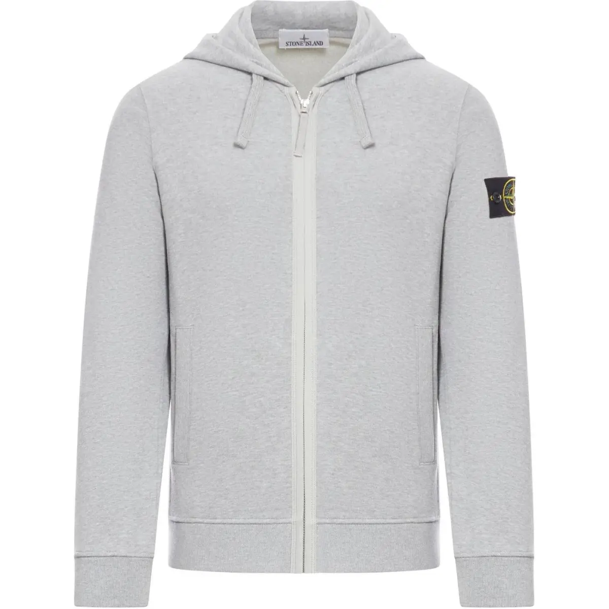 STONE ISLAND Logo Patch Zip-Up Hoodie
