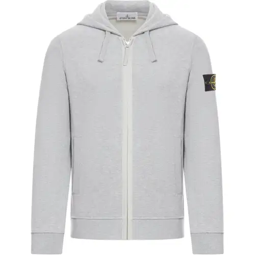 STONE ISLAND Logo Patch Zip-Up Hoodie
