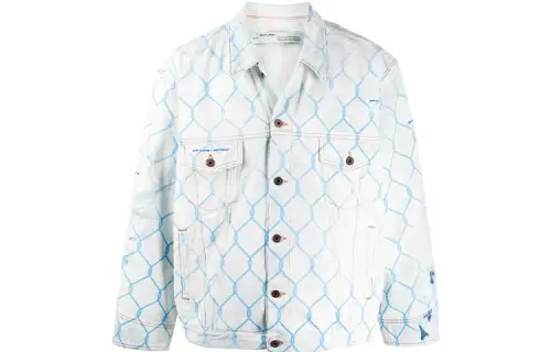 OFF WHITE Printed Denim Jacket