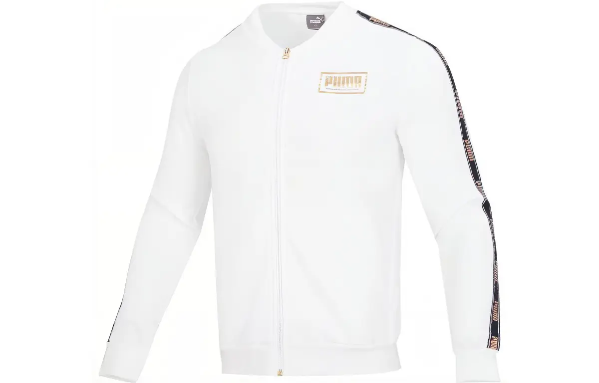 PUMA Jackets Men's White Baseball Collar Moderate Other
