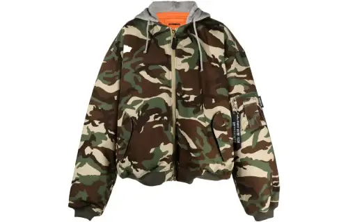 Vetements Jackets Men's Olive Umber Hooded Moderate Other
