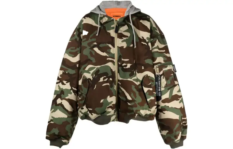 Vetements Jackets Men's Olive Umber Hooded Moderate Other