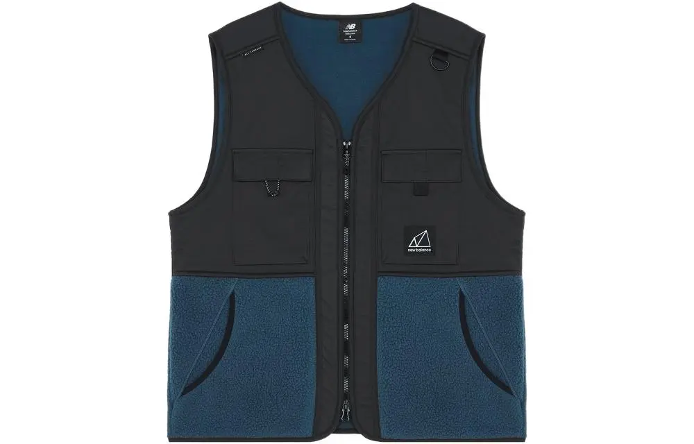 New Balance Vests Men's Lake Blue Collarless Moderate Workwear