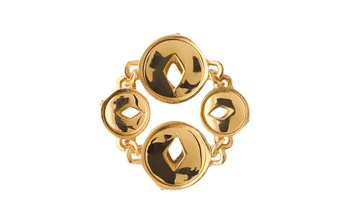 Burberry Gold Plated Sterling Silver Rings Women's Gold