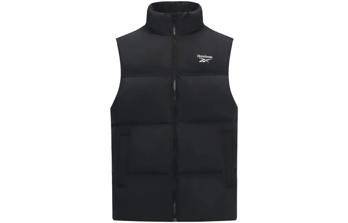 Reebok Down Vests Unisex Black Stand Collar Moderate Other