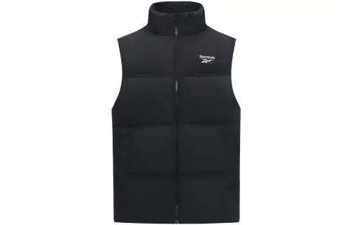 Reebok Down Vests Unisex Black Stand Collar Moderate Other
