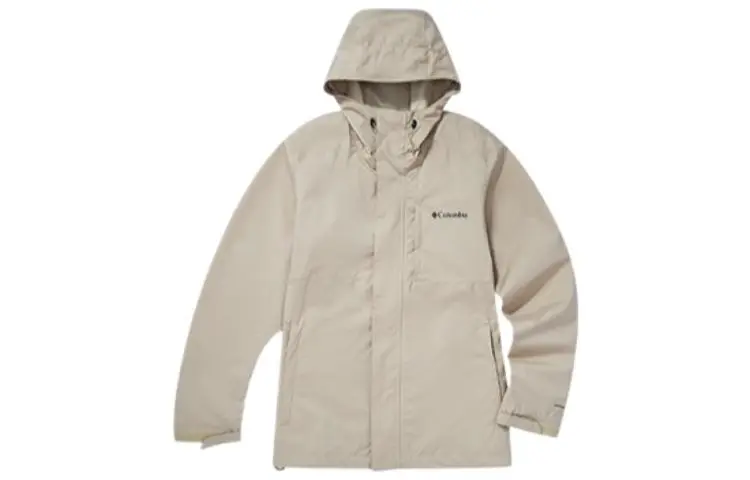 Columbia Waterproof, Windproof, And Breathable Windbreaker Jacket Men's Khaki