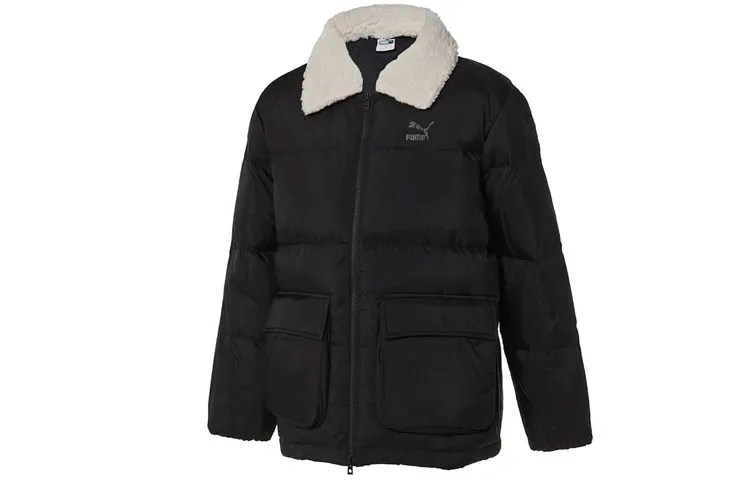 PUMA Down Jackets Unisex Black Lapel Moderate Other
